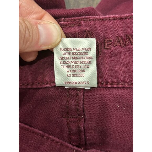 Arizona Jean Co. Jrs. Plus Sateen Skinny Jeans Wine Red Sz 18 Classic 5 Pockets - Picture 7 of 9
